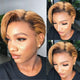 Pixie Cut Short BobTransparent Pre-Plucked Human Remy Hair Wig