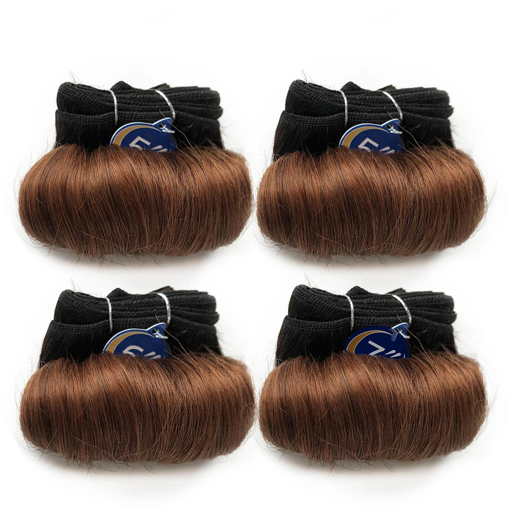 Brazilian Curly Human Hair Weave Bundles – Short-Length Remy Hair Extensions