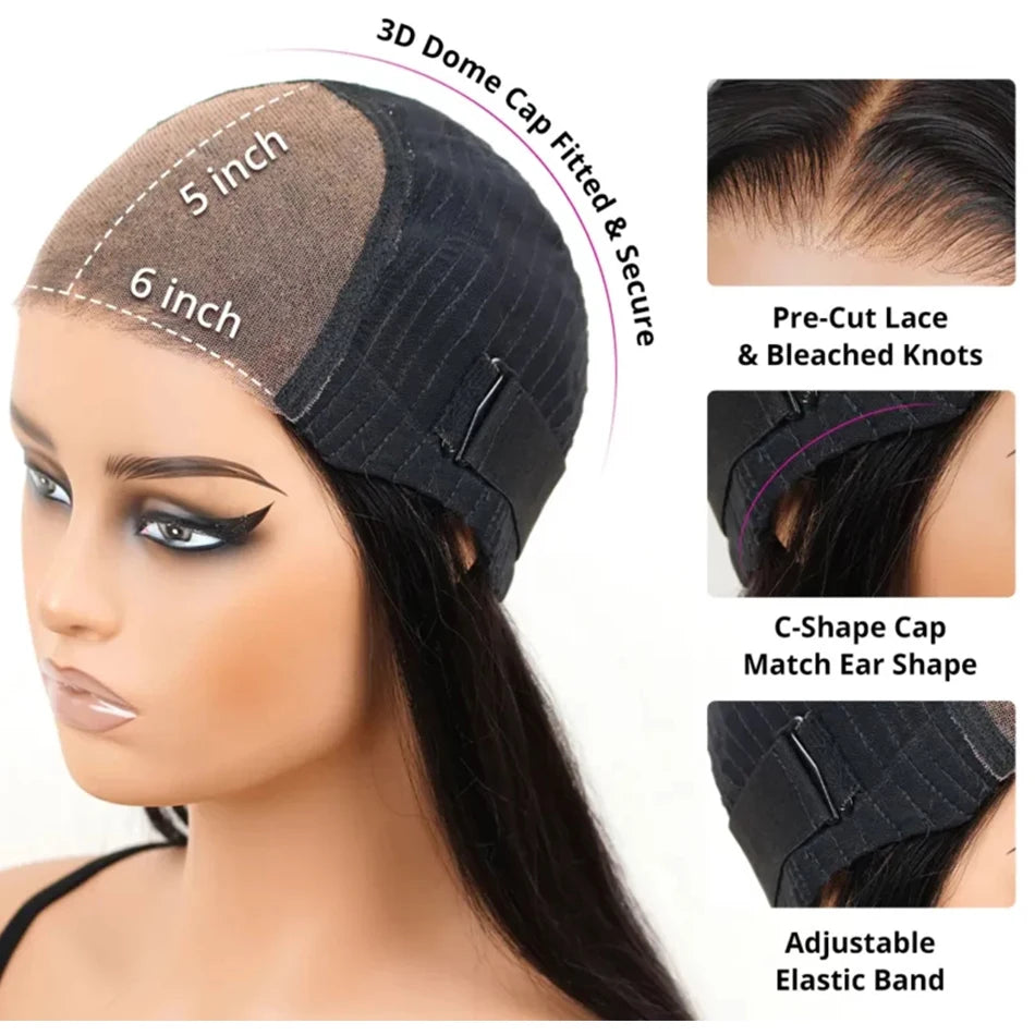 JNETTE CHANEL glueless pre-cut HD transparent human hair kinky curly lace wig, natural curly texture with lace front detail