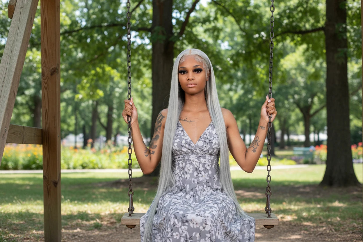 JNETTE CHANEL lace front pre-plucked body wave and straight human hair wig, showcasing natural hairline and versatile styles