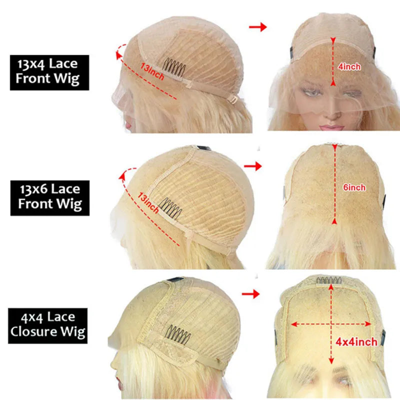Glueless Lace Front Body Wave  Ombre  Brazilian Human Hair Wigs