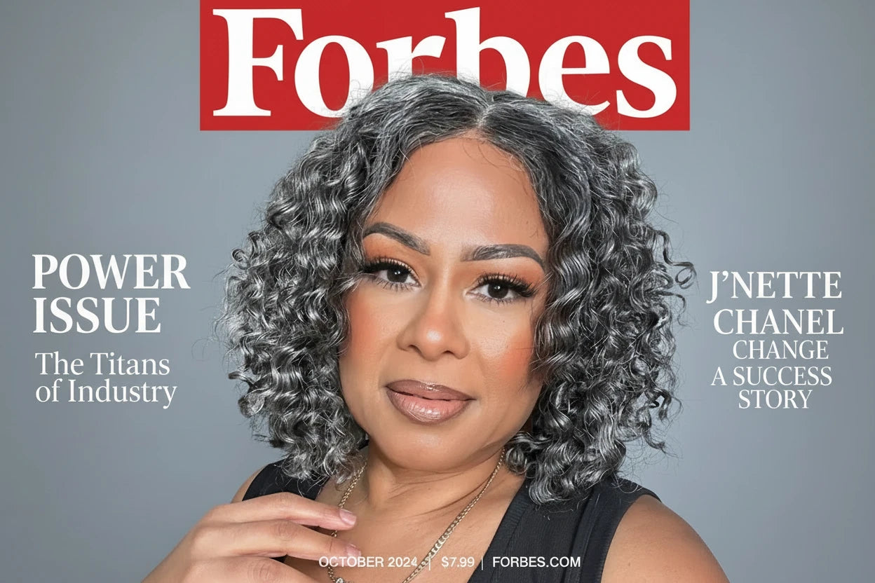 Glueless Salt & Pepper Water Wave Human Hair Wig