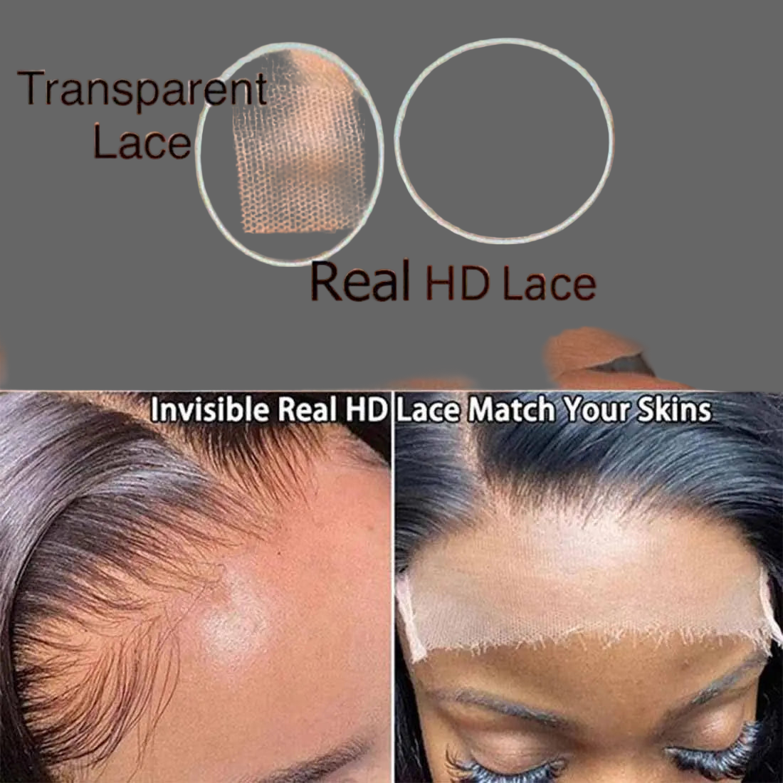 Glueless Transparent Lace Front Short Bob Human Hair Wigs