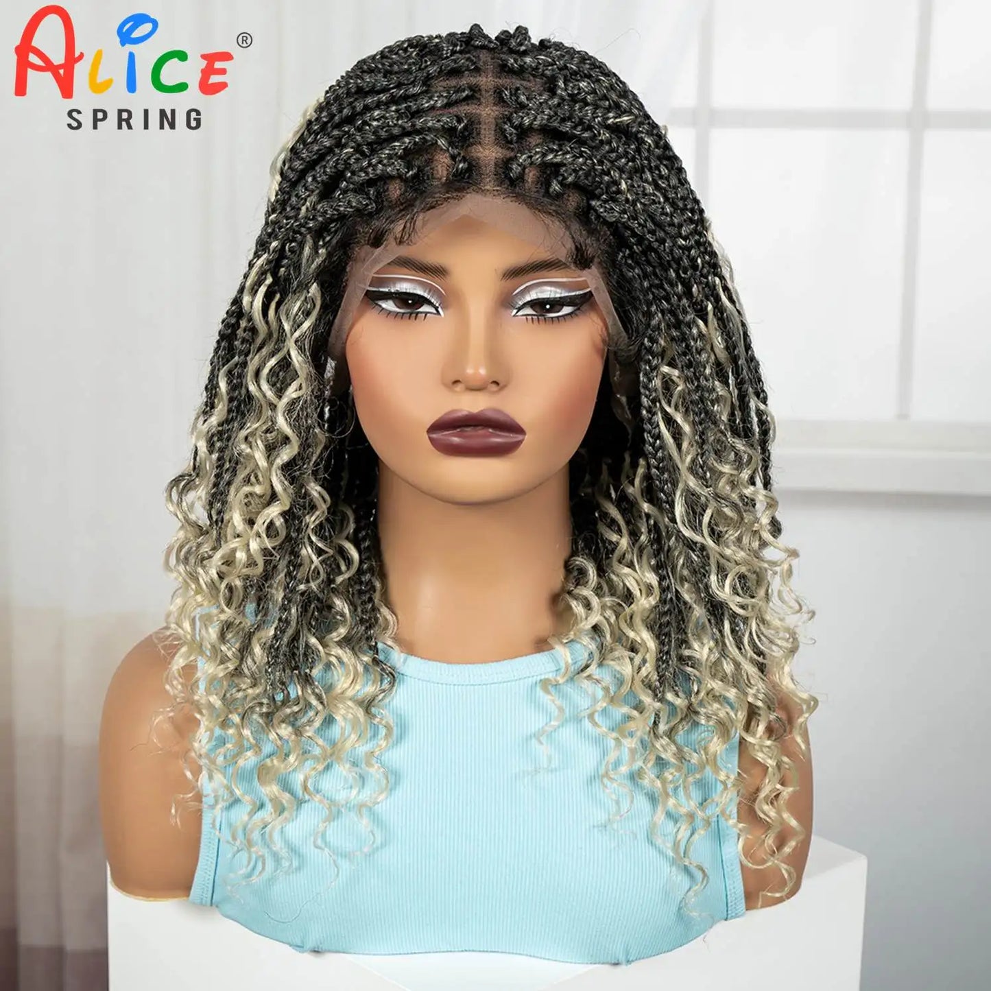 Synthetic Full Lace Knotless Box Braided Wigs