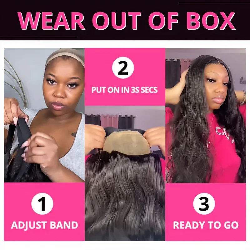 Lace Front Glueless HD Human  Brazilian Hair Water Wave  Wigs
