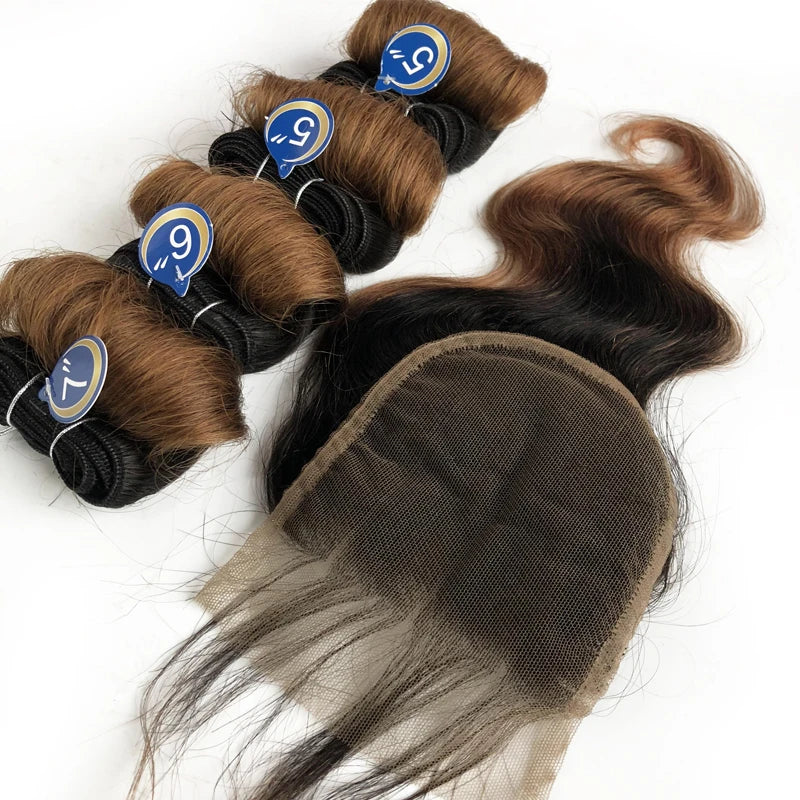 8” Short Bob Body Wave Ombre Remy Human Hair Bundles – Brazilian Hair Weave