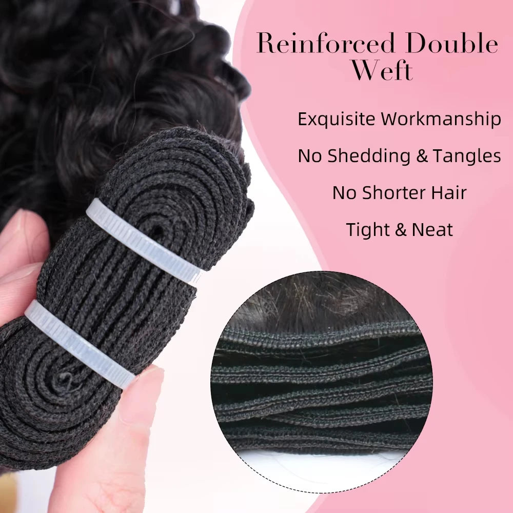 Burmese Curly Human Hair Bundles – Unprocessed Raw  Hair Extensions & Weave