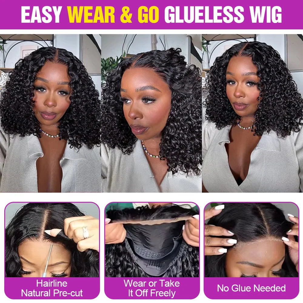 Lace Front PrePlucked Curly Peruvian Human Hair Wigs