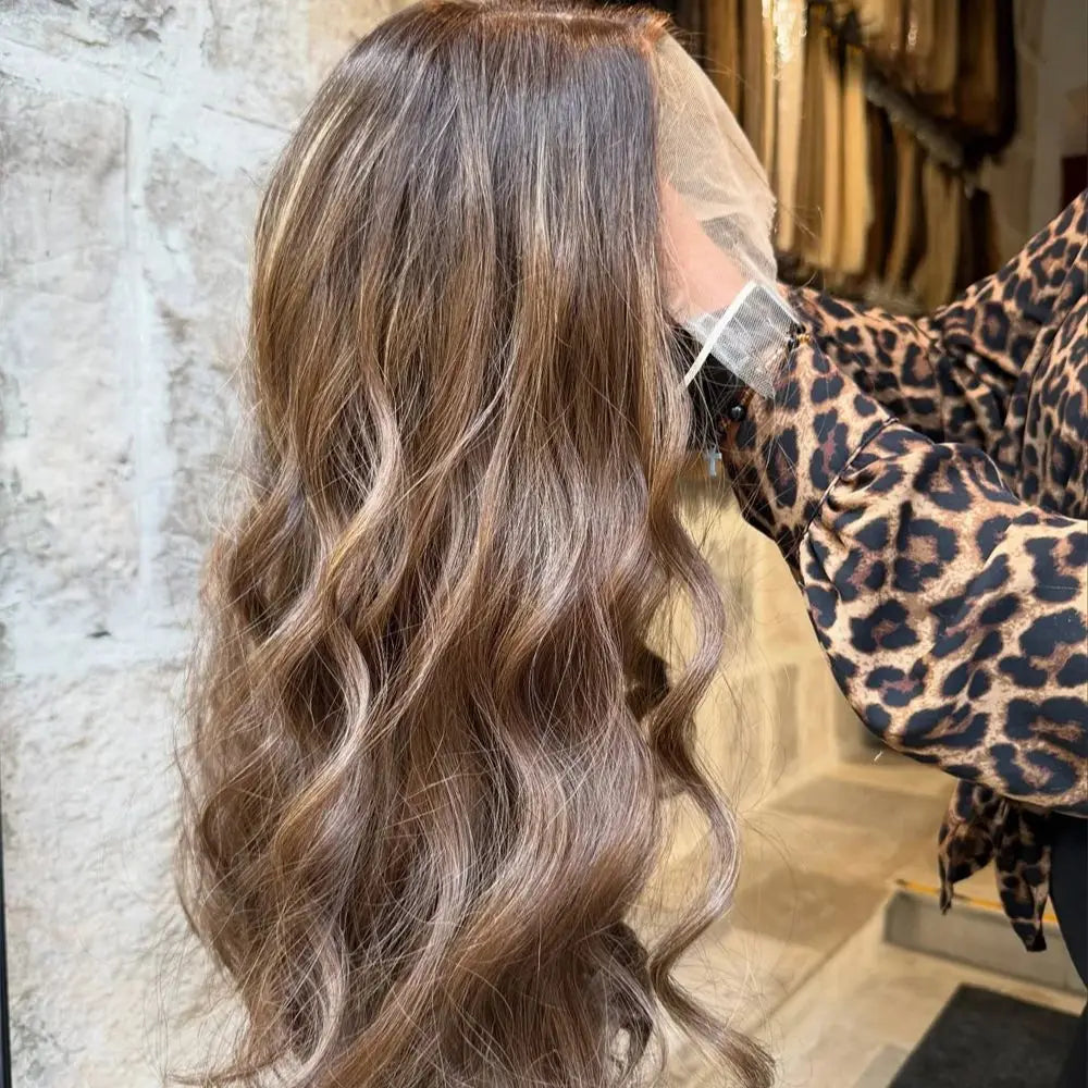 JNETTE CHANEL glueless synthetic lace front wig with natural hair texture, heat-resistant and easy to wear for a stylish look.