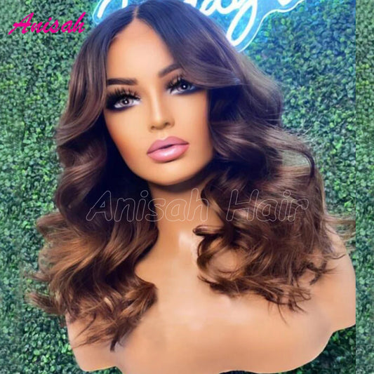 Glueless Lace Front  Pre Plucked Brazilian Remy Human Virgin Hair Wigs