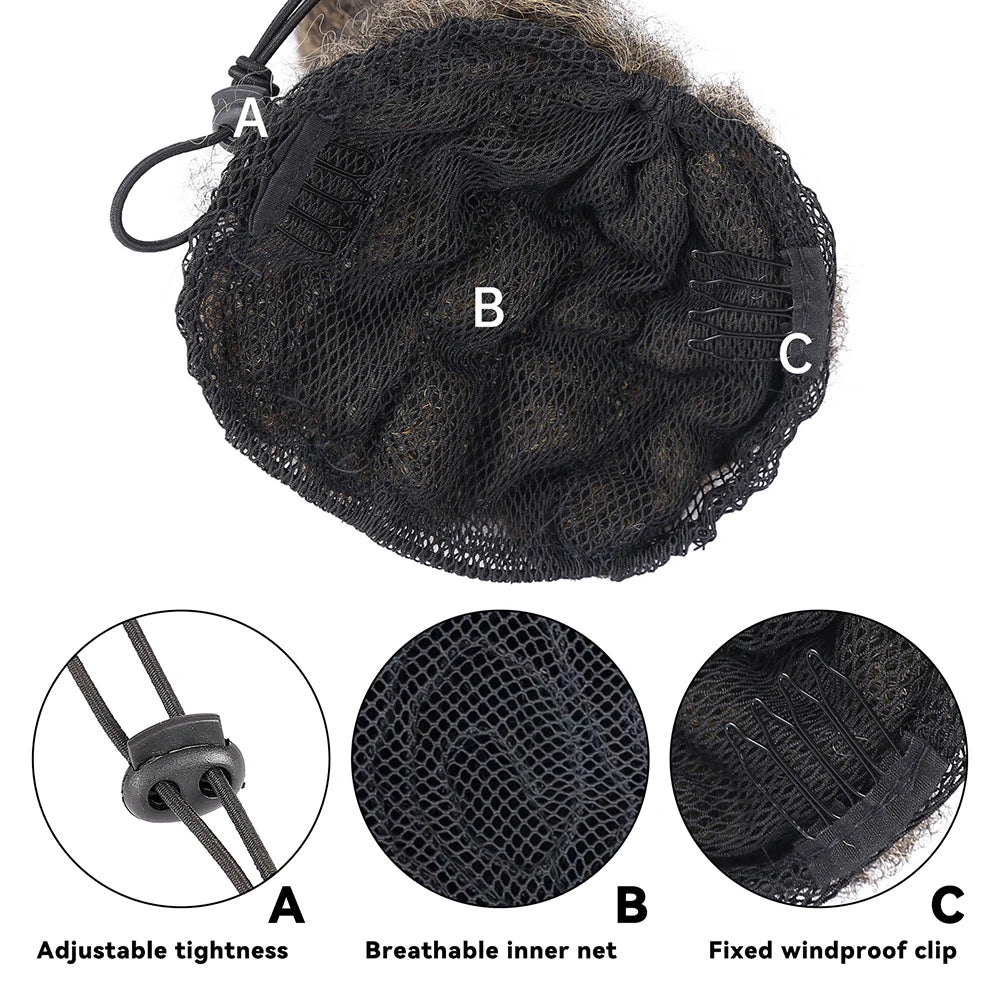 Synthetic Bubble Ponytail Drawstring
