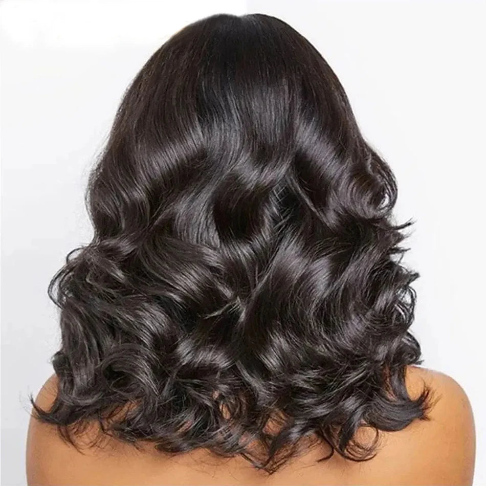 JNETTE CHANEL glueless HD transparent Peruvian body wig, human lace wig with natural hair texture and transparent lace for a seamless look.