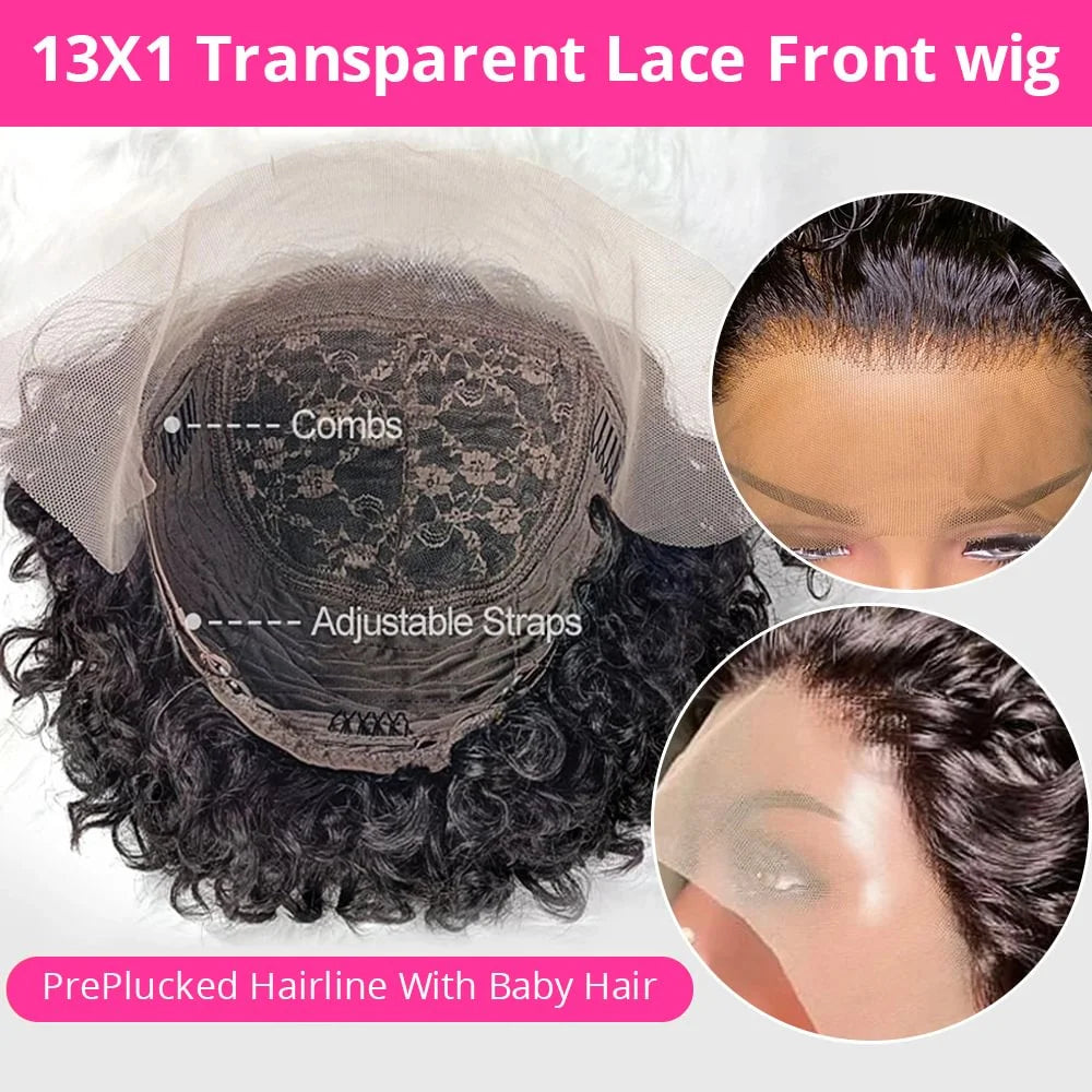 Pixie Cut Lace Front Human Hair Wig