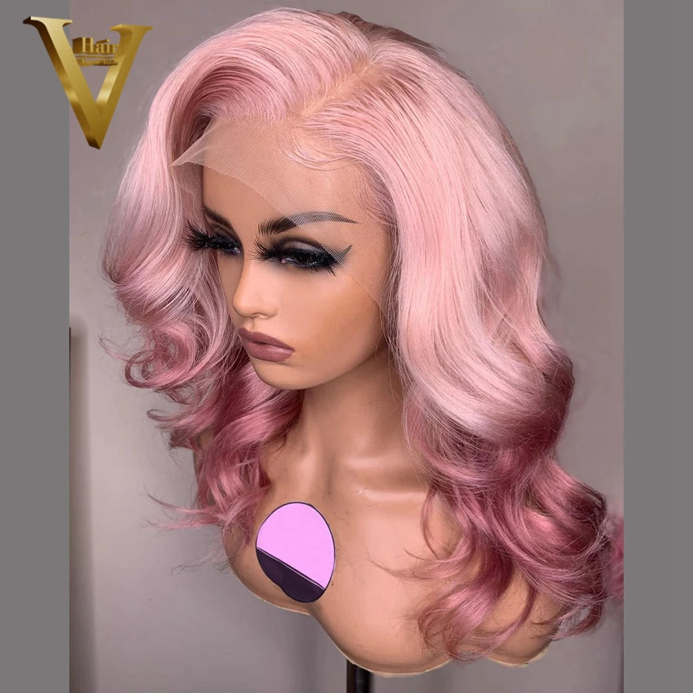 Glueless Lace Front Body Wave  Ombre  Brazilian Human Hair Wigs