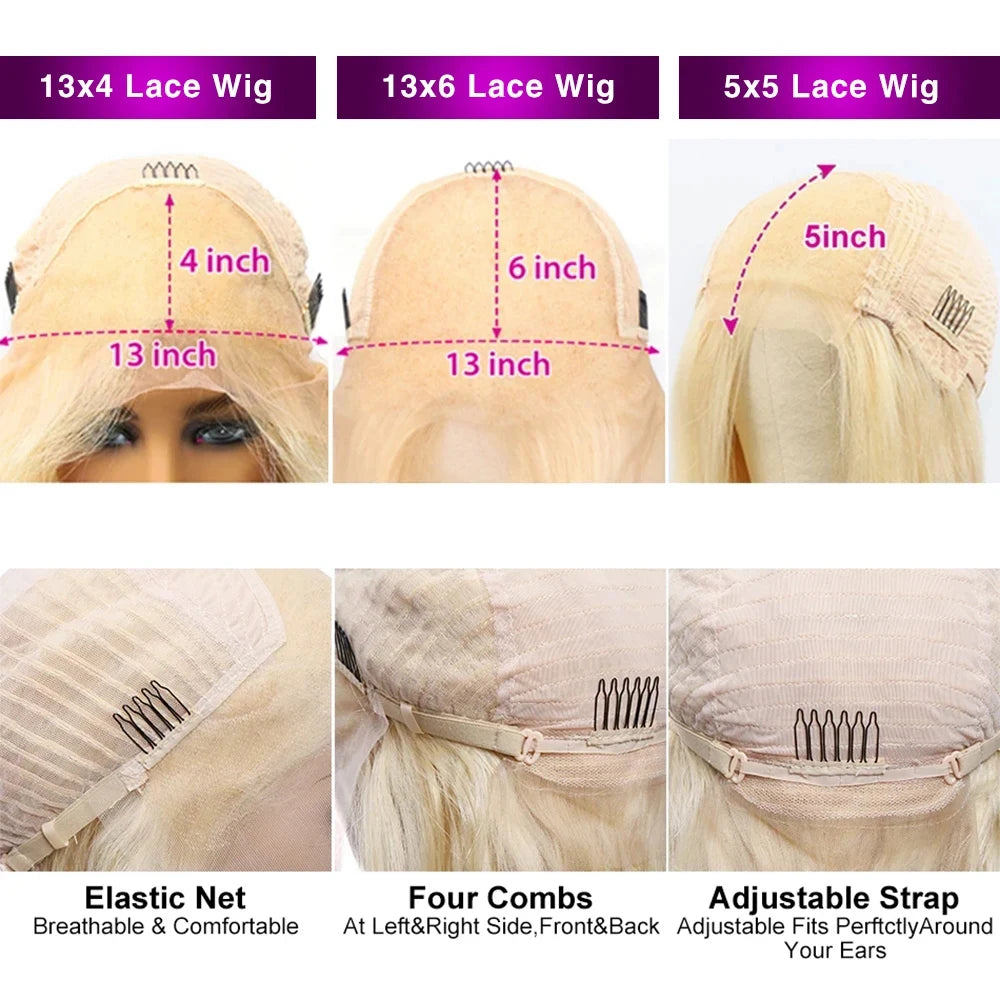 Lace Front  Body Wave Brazilian Human Remy Hair Wigs