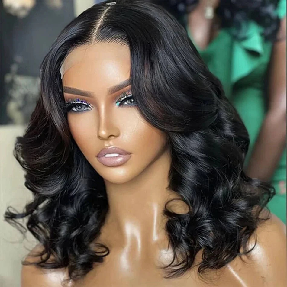 Glueless HD transparent Peruvian body wig by JNETTE CHANEL, showcasing natural hair texture and lace front design