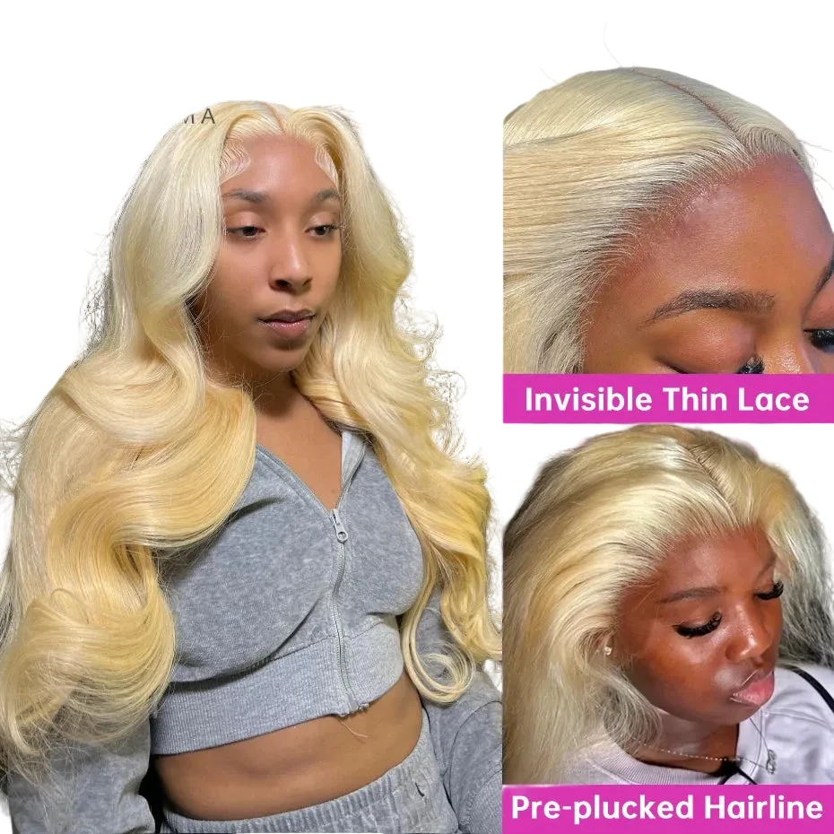 JNETTE CHANEL lace front pre-plucked body wave human hair wig with natural hairline and smooth waves, lightweight and realistic.
