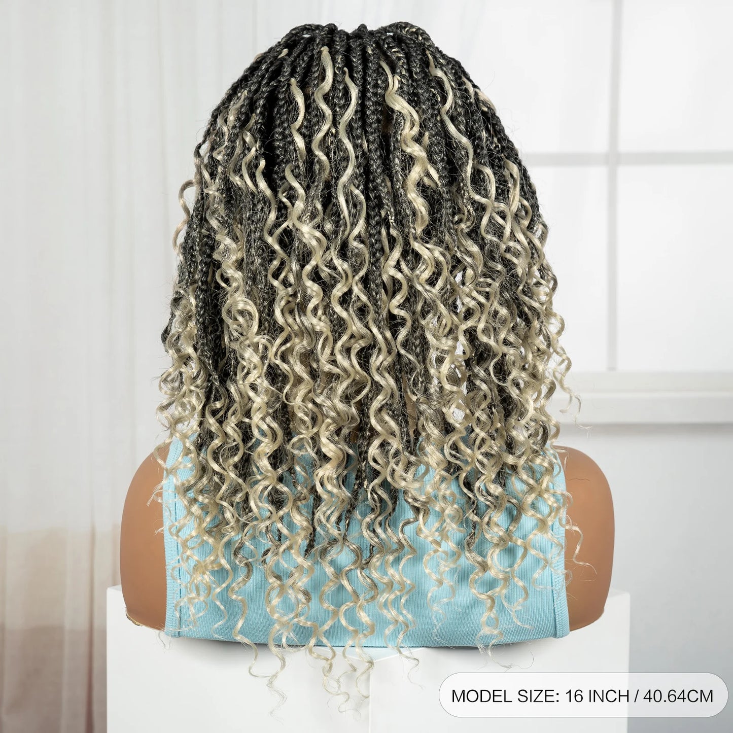 Synthetic Full Lace Knotless Box Braided Wigs