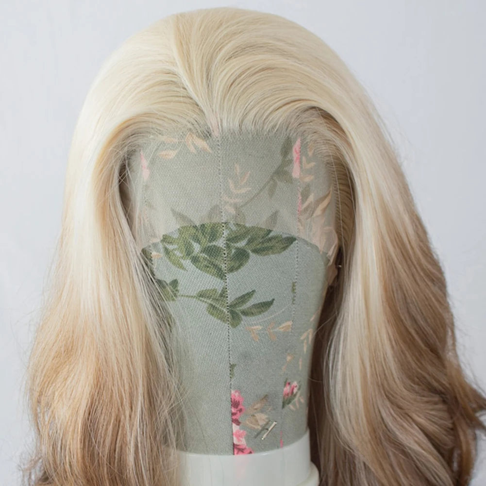 Synthetic Lace Front Ombre Blond Long Body Wave  Wigs