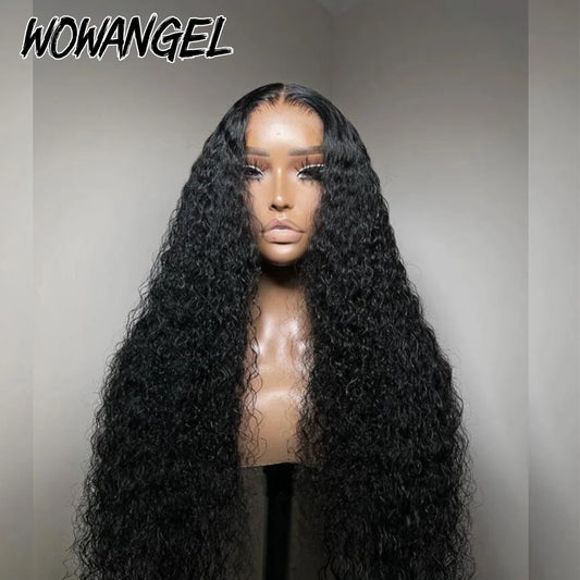 Glueless Lace Closure Water Wave PrePlucked Natural Hairline Human Hair Wig
