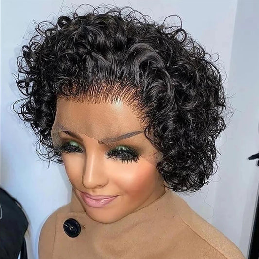 Pixie Cut Lace Front Human Hair Wig