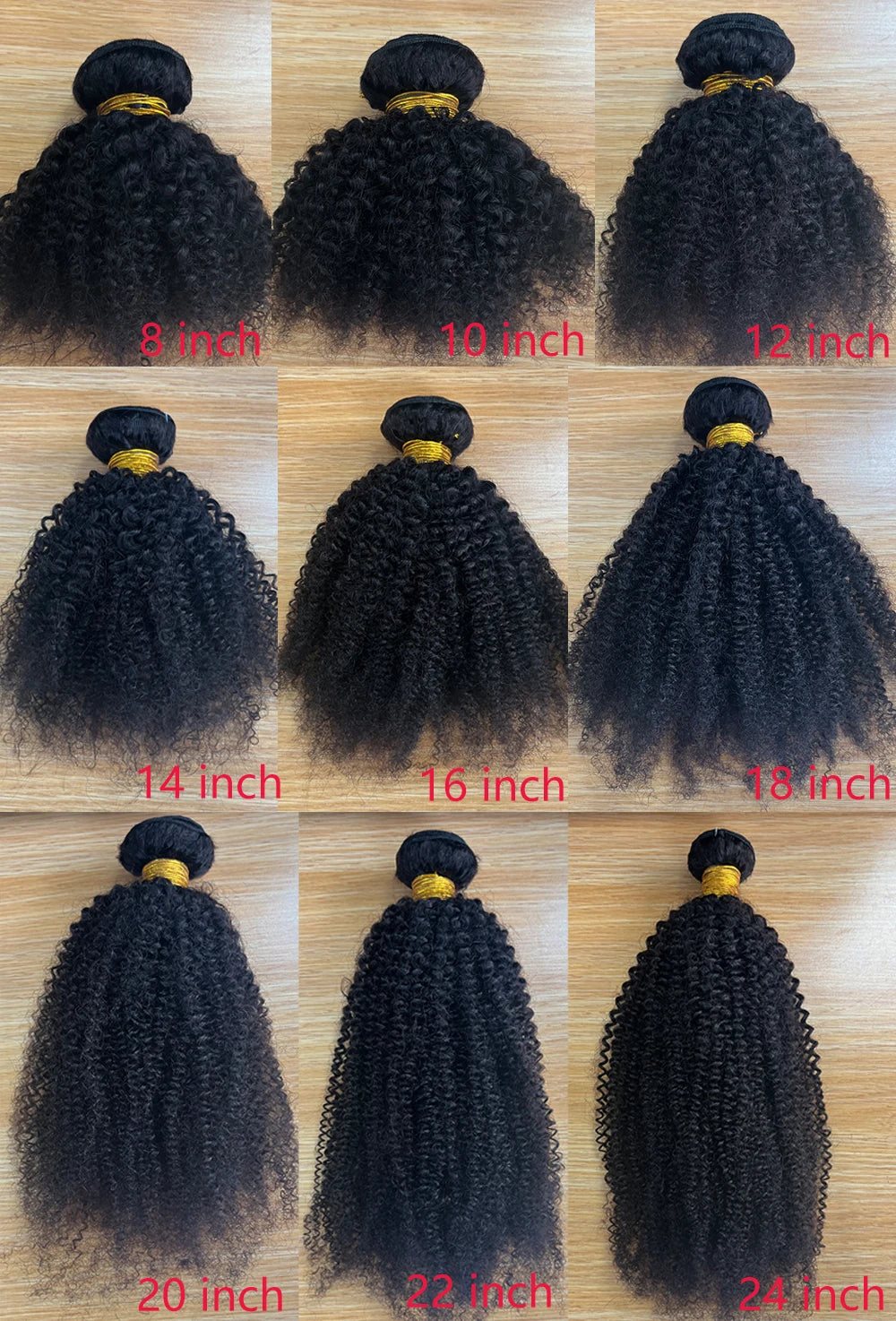 Luxury Brazilian Afro Kinky Curly Human Hair Bundles – Premium Natural Texture, Full & Voluminous Curls, 8–24”