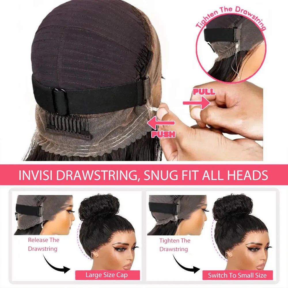 HD human hair deep wave lace front wig with drawstring, glueless design by JNETTE CHANEL, showcasing natural deep wave texture