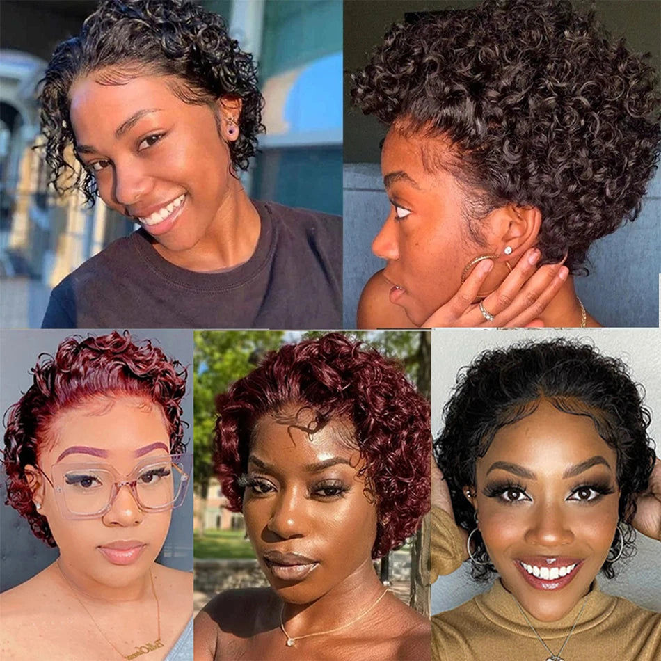 Pixie Cut Lace Front Human Hair Wig