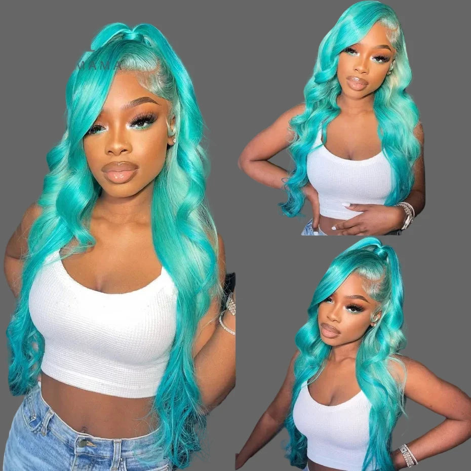 JNETTE CHANEL lace front pre-plucked body wave human hair wig with natural-looking hairline and soft, wavy texture.