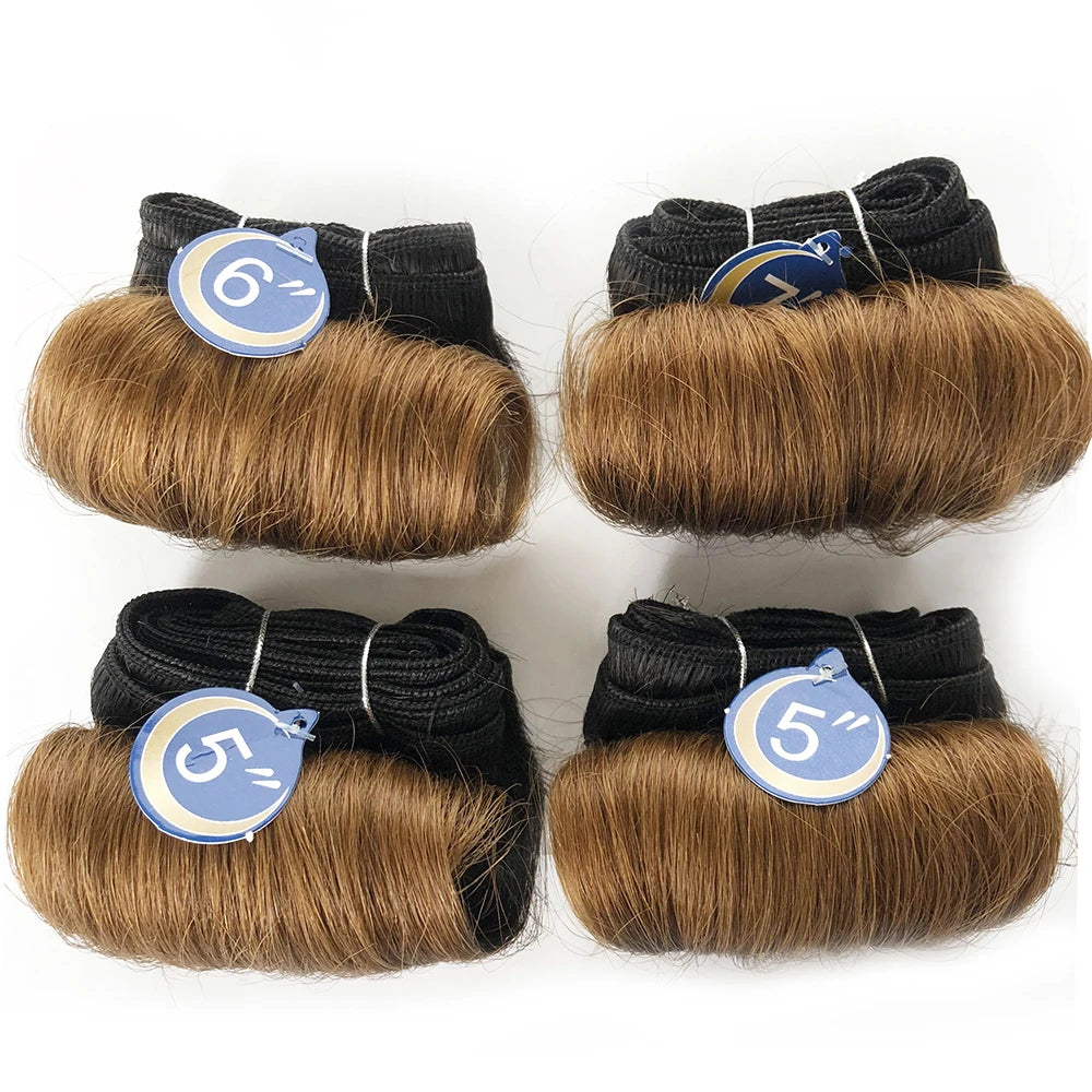 Brazilian Curly Human Hair Weave Bundles – Short-Length Remy Hair Extensions