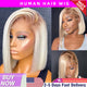 Lace Front Transparent Preplucked Brazilian Human Hair Blonde Ombre Bob Wig