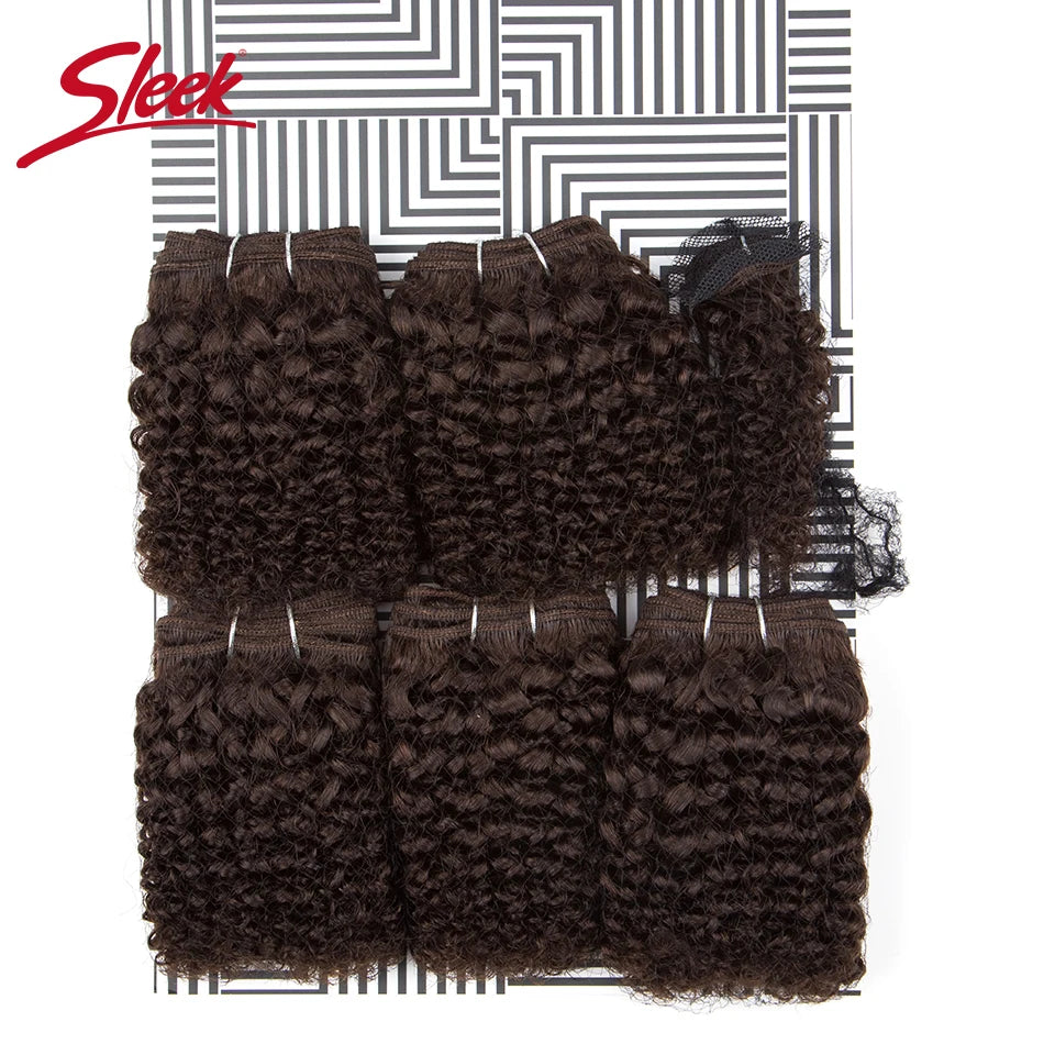 Short Indian Kinky Curly 5-Piece Bundle Set – Premium Remy Human Hair