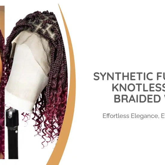Synthetic Full Lace Knotless Box Braided Wigs by@Outfy