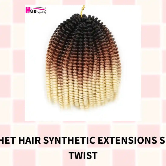 Crochet Hair Synthetic Extensions Spring Twist by@Outfy