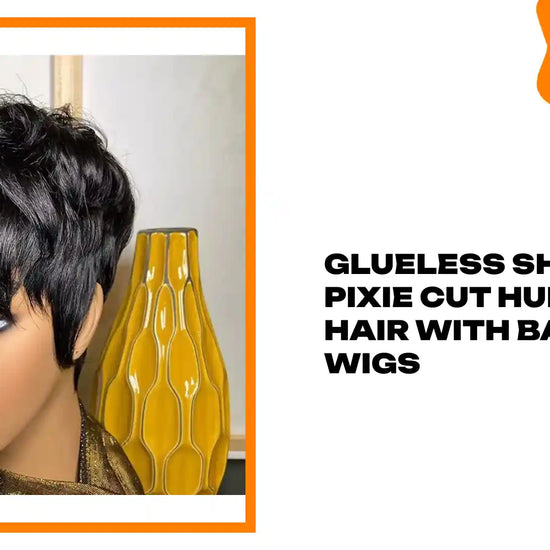Glueless Short Pixie Cut Human Hair With Bangs Wigs by@Outfy